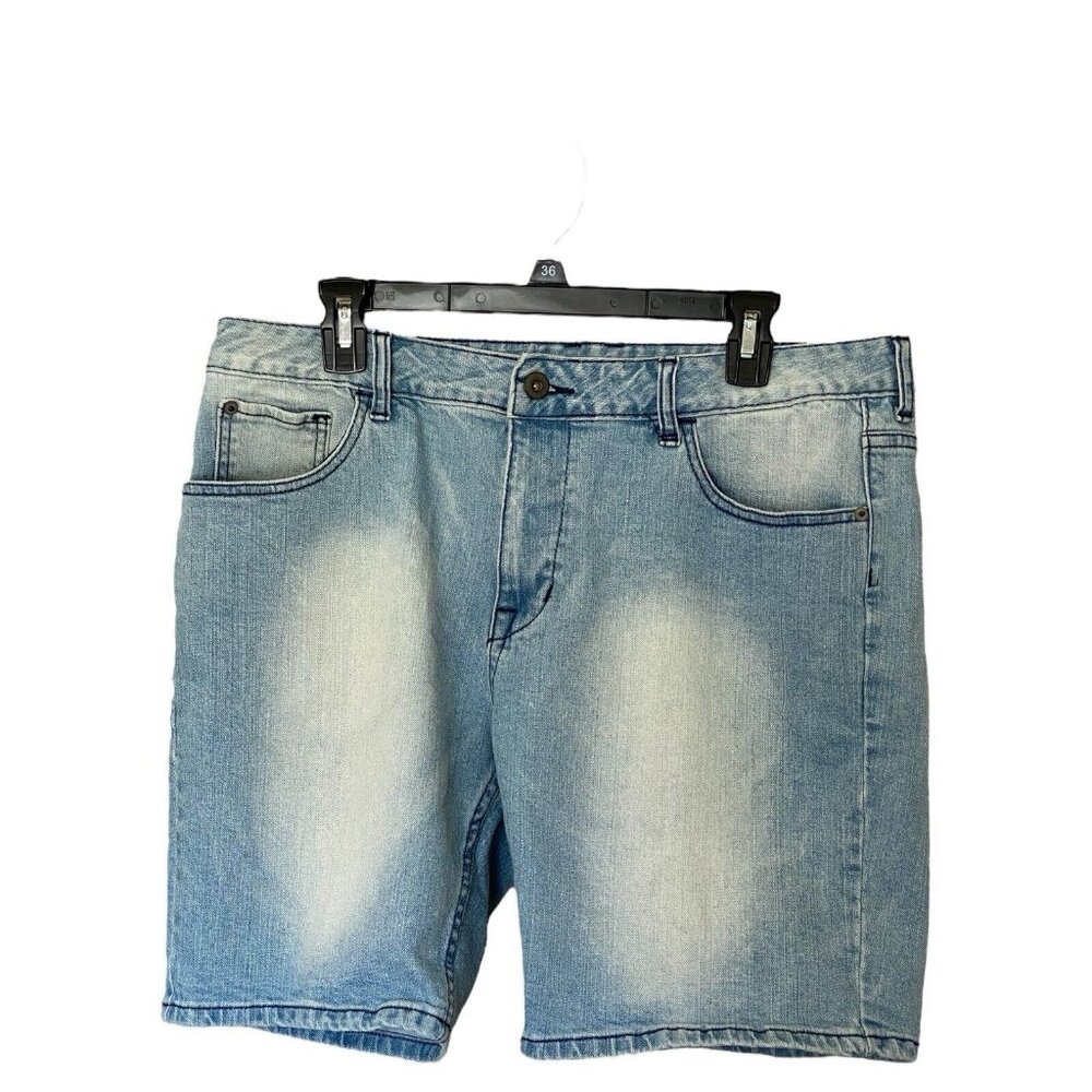 Mott & Grand Jean Shorts Men's 36 Light Wash 80's Vintage Stretch Slim Fit Jorts